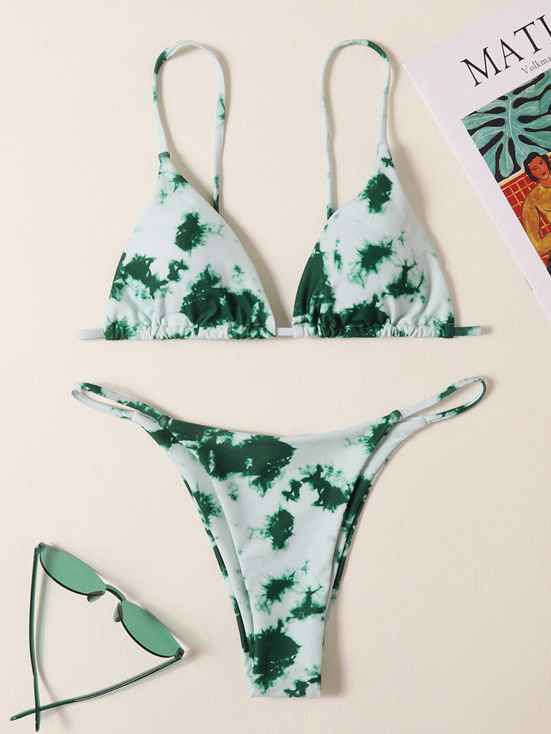 Traje de baño bikini tie-dye 