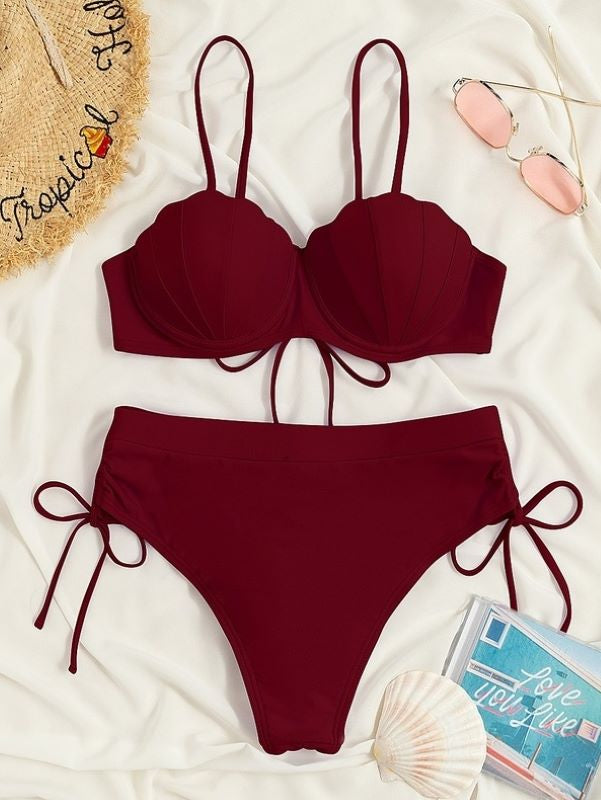 Sexy Solid Color Bikini Swimsuit