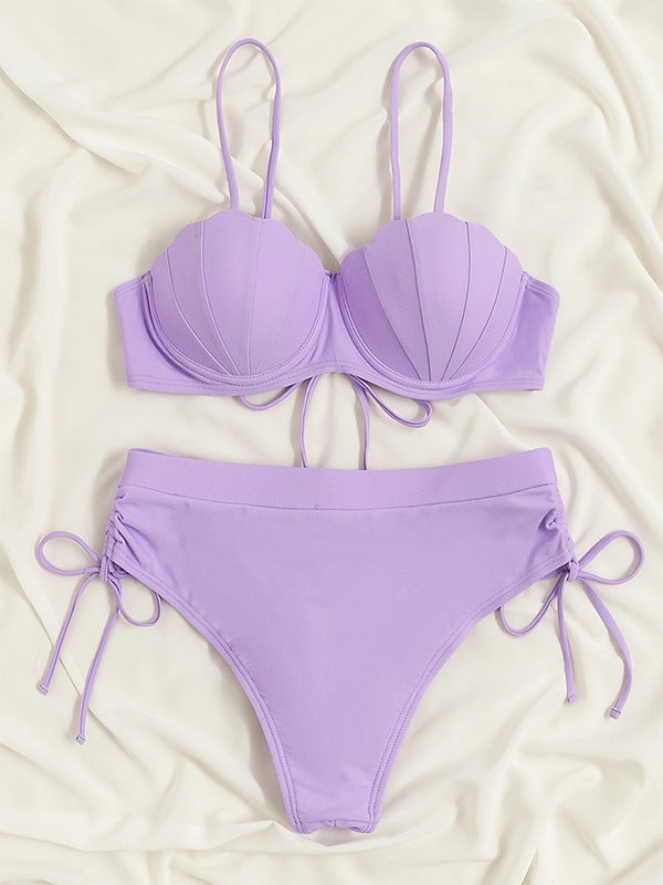 Sexy Solid Color Bikini Swimsuit