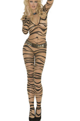 Bodystocking mit Zebra-Print