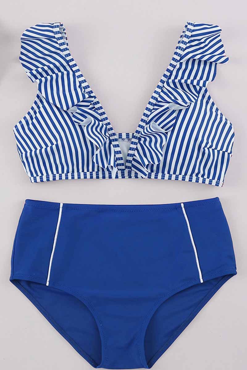 Striped Two-piece Swimsuit