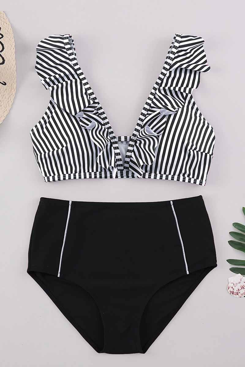 Striped Two-piece Swimsuit